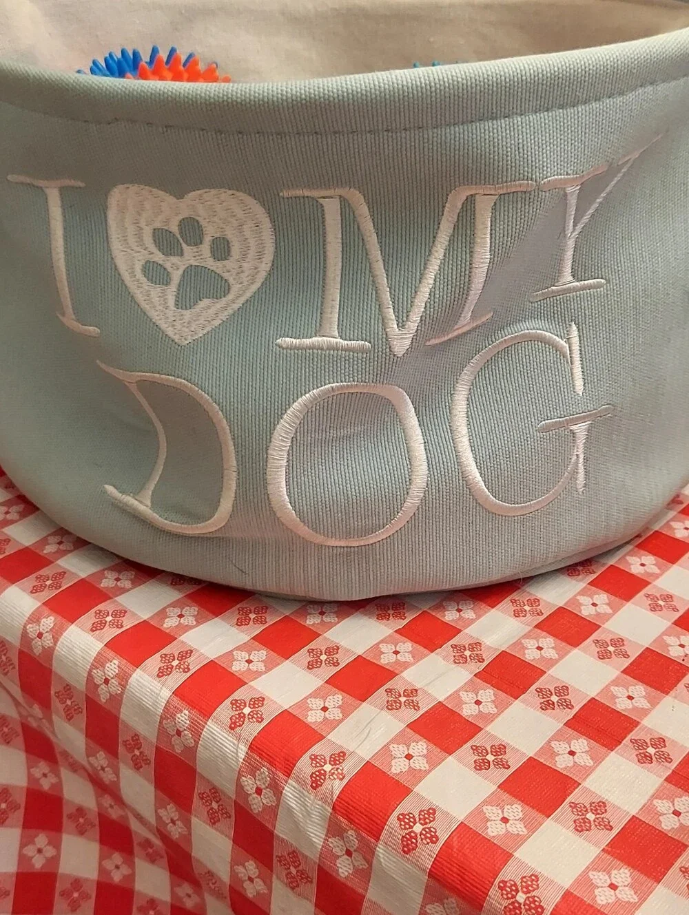 New without tags soft Dog basket filled with 16 Dog Toys/items..